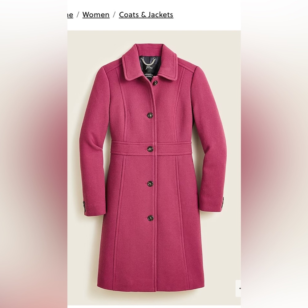 JCREW lady day coat 4P in Fresh Raspberry Color